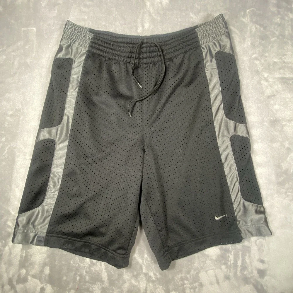 Shorts Nike‎ Men's Medium Hoop Basketball StreetBall Black Sport Swoosh Training